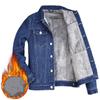 Chaqueta vaquera de talla grande S-5XL a la moda para hombre, forro de lana de invierno, chaquetas para hombre, abrigos vaqueros, prendas de vestir masculinas