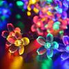 1PC Luci a stringa solari 5M Luci da giardino con fiori di ciliegio Luci a stringa LED Luci da fata per esterni Ghirlanda di fiori da strada