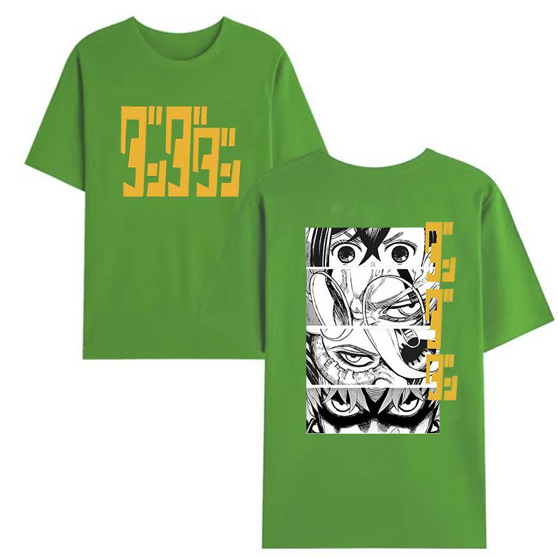 Camiseta de Algodón Dandadan Okarun Unisex Mujer Transpirable Clásica Camiseta Universitaria Años 2000 Ropa Coreana Estética Hip Hop