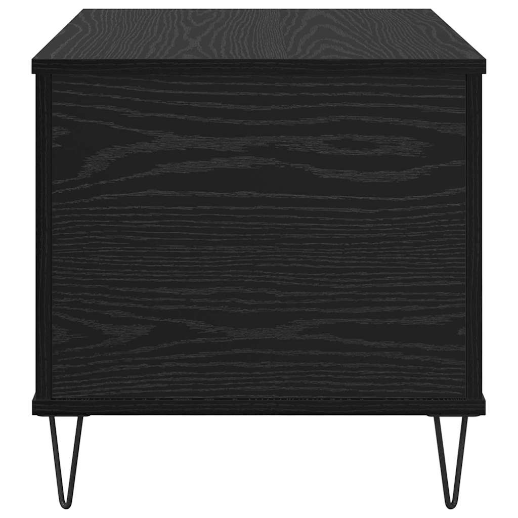 Coffee Table Black Oak Effect 60 X 44.5 X 45 Cm Wood Based Material
