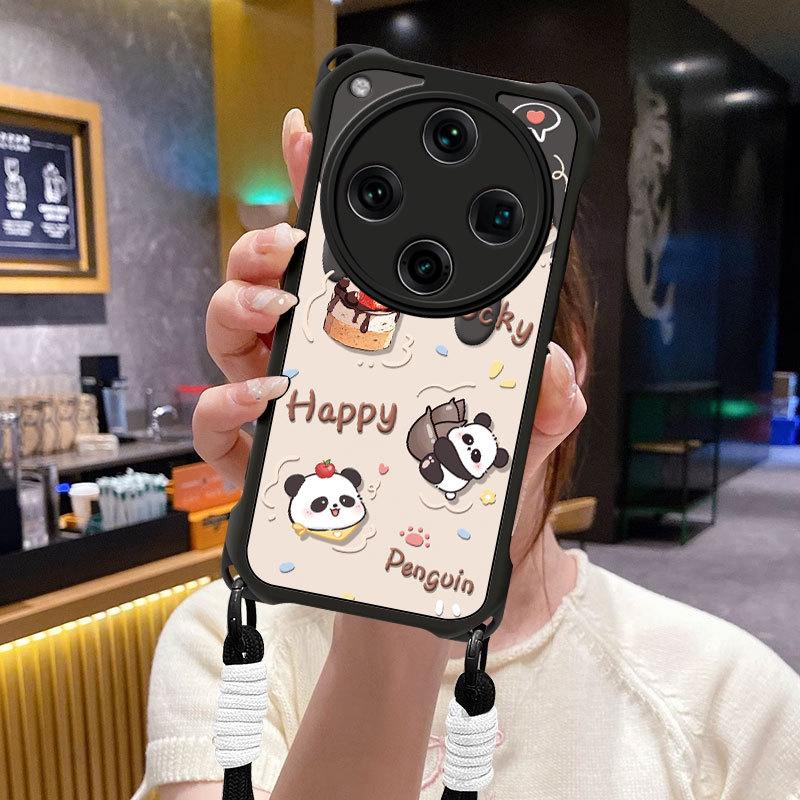 

Applicable to OPPOFindx8 mobile phone case x7ultra cheese animal X8Pro four-corner lanyard case new model OPPOFINDX8ULTRA