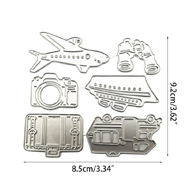 Plane Ship Camera Car Cutting Dies Embossing Stencils Cut Stencils Metal Die Cuts for Scrapbooking Card Scrapbook Decors