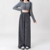 Striped Straight High-waisted Wide-leg Pants Women's Autumn and Winter New Loose and Thin Lazy Casual Long Pants 5