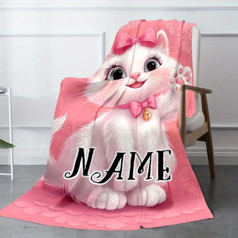 Cat Customize Your Name Blanket Warm Comfortable And Soft Blankets Are Suitable For Home Lunch Break Blanket Office Sofa Sofa Gift To Relatives And