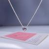 925 Silver Heart-Shaped Shiny Zircon Elevated Red&Pink&Blue&White Heart Necklace Lover's Gift Fine Jewelry for Women
