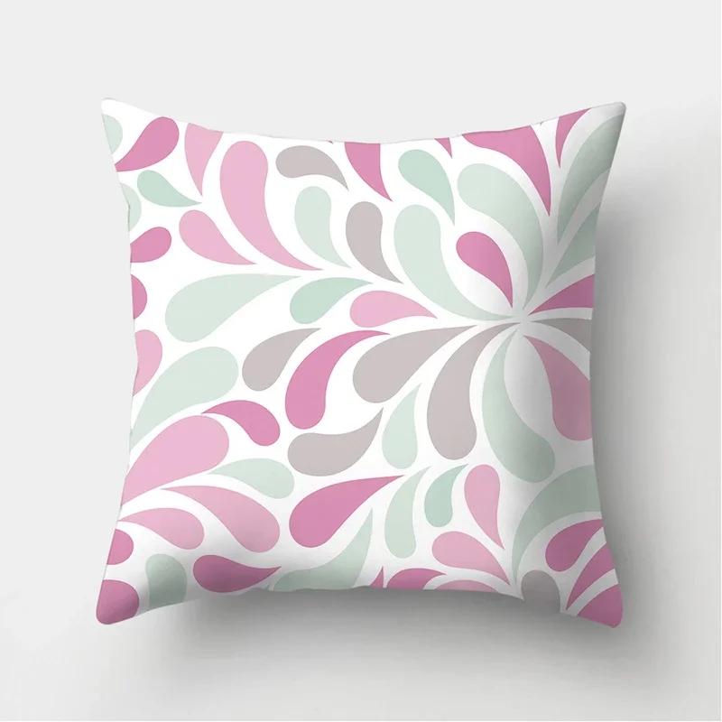 Pink Flamingo Flower Print Decorative Cushions Pillowcase Polyester Cushion Cover Throw Sofa Decoration Pillowcover