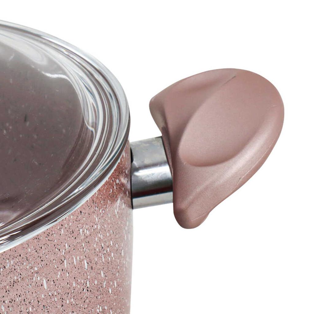 Buy Papilla Argos Tuscany Pink 7 Piece Granite Pan and Pot Set at