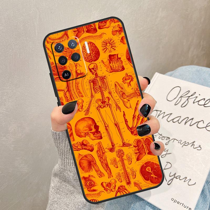 X-Ray Human Anatomy Case For Oppo A40 A60 A80 A78 A38 A18 A98 A58 A96 A76 A16 A94 A74 A54 A15 A17 A57 A77 A5 Pro