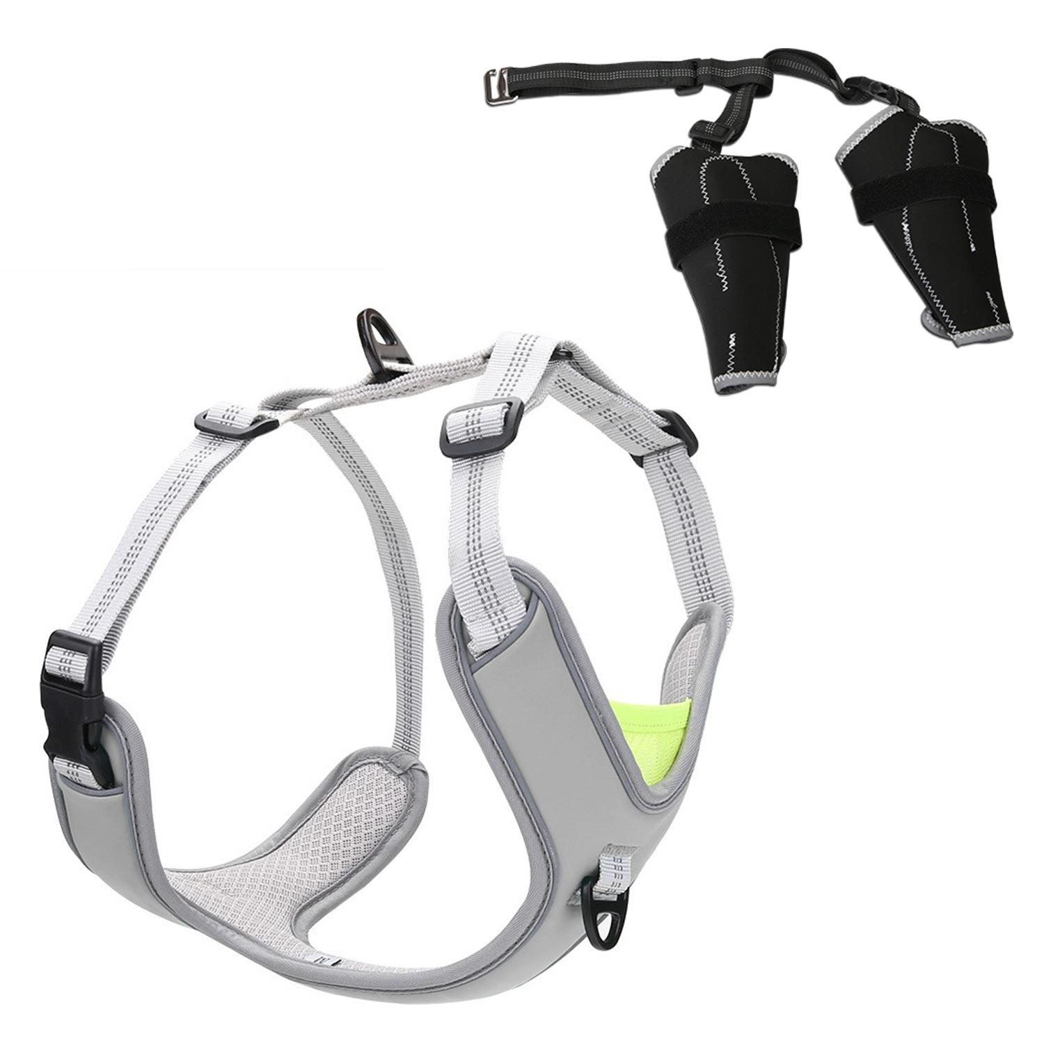 

Dog Knee Brace for Hind Leg | Adjustable Stabilizing Support - Rehabilitation,Arthritis ACL | Reflective Dogs Brace Harness Set For chest 41-60cm