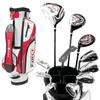 WORLD EAGLE Outlet Cross Club Set for Beginners F-01 Men's (11 Clubs) [Left-handed/R-flex] [Bag F-01 White/Red]