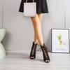 New Sandals Summer Fashion New Fish Mouth Stiletto Sexy Lace-up Hollow Women's Shoes