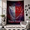 Wandbehang-Wandteppich mit individuellem Namen & Text, VfB Stuttgart FC Dekorativer Wandteppich für Schlafzimmer