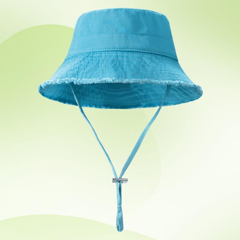 Raw Edge Red Bucket Hat Women's Summer Versatile Thin Big Brim Showing Small Face Outdoor Basin Hat Tide