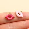 Stainless Steel Enamel Drip Oil Heart, Hat, Lips Pendants – 4 Styles, Colorfast DIY Jewelry Accessories