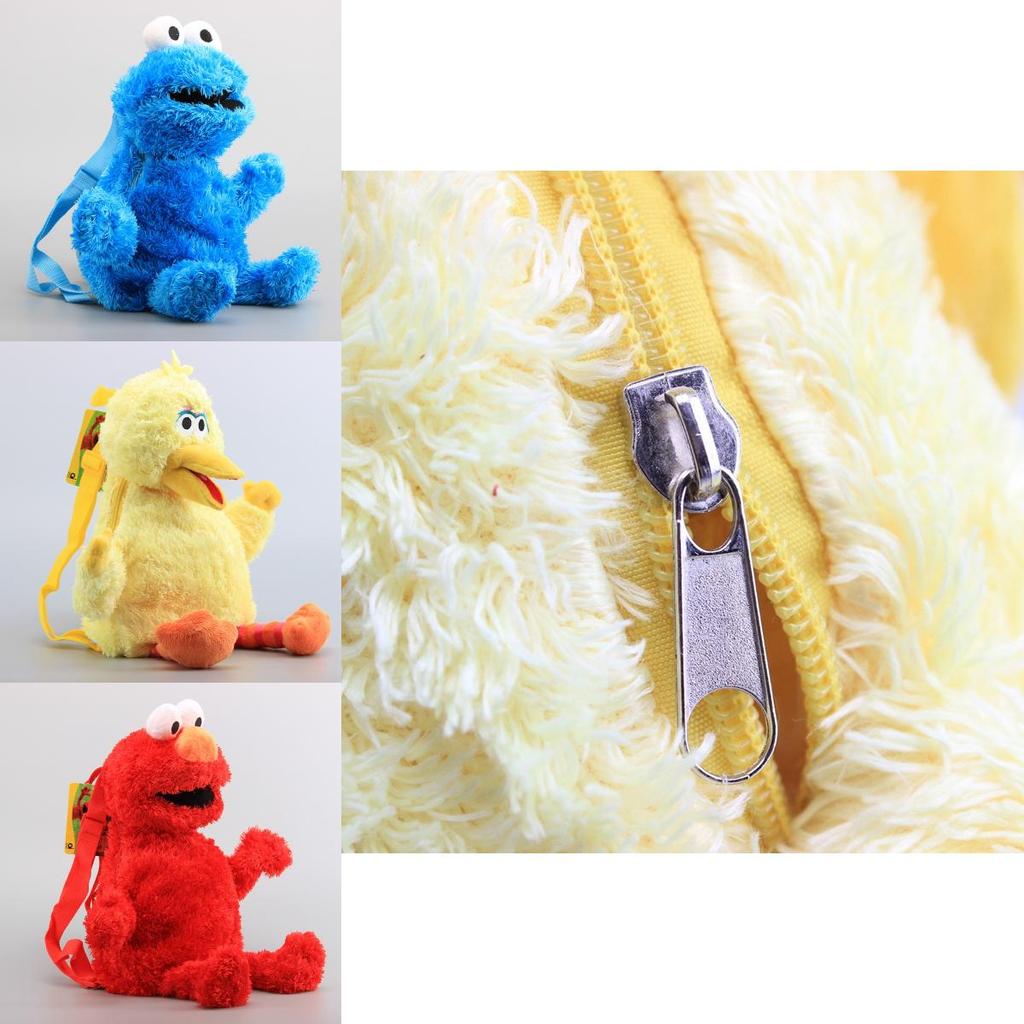 Zaino Morbido di Sesame Street Elmo Mostro Biscotto Big Bird Bambola Per l'Uso Quotidiano