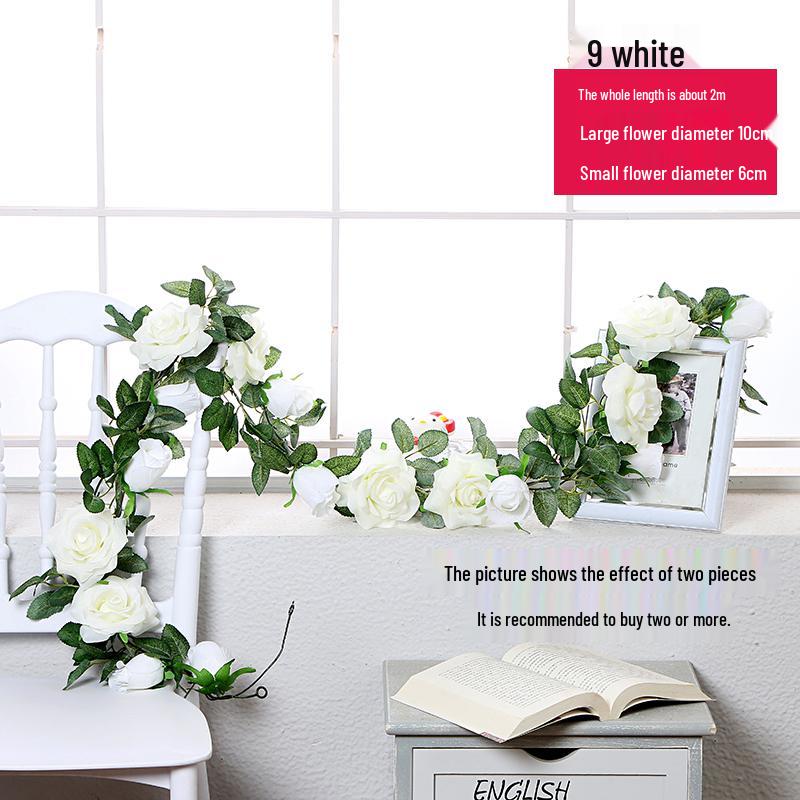 Artificial Rose Vine Hanging Basket and Arch Decoration