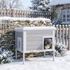 Outdoor Cat House, Insulated Cat Shelter with Insulated Liner, Waterproof Asphalt Roof, Escape Door, Opening Top