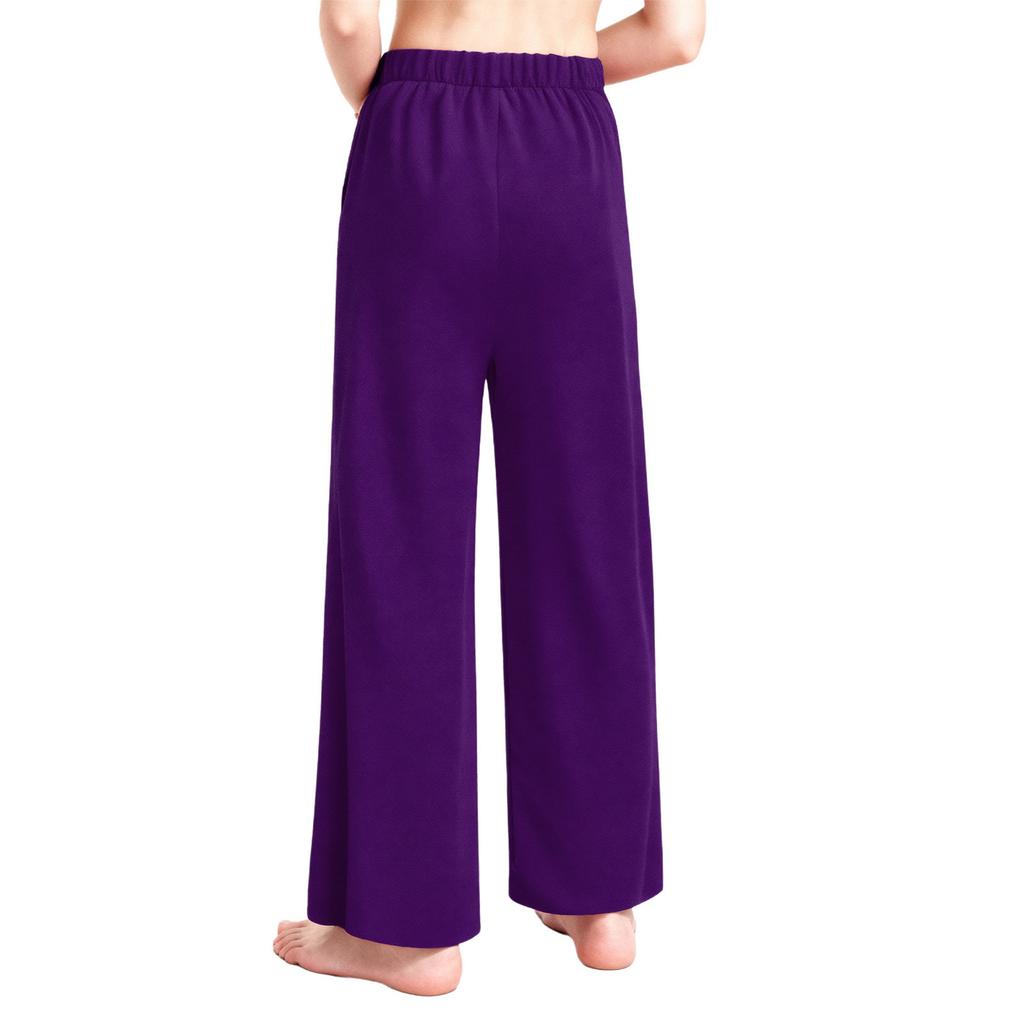 Elastic Waistband Wide-Leg Pants for Boys: Solid Color Dancewear for Liturgical Praise Performance