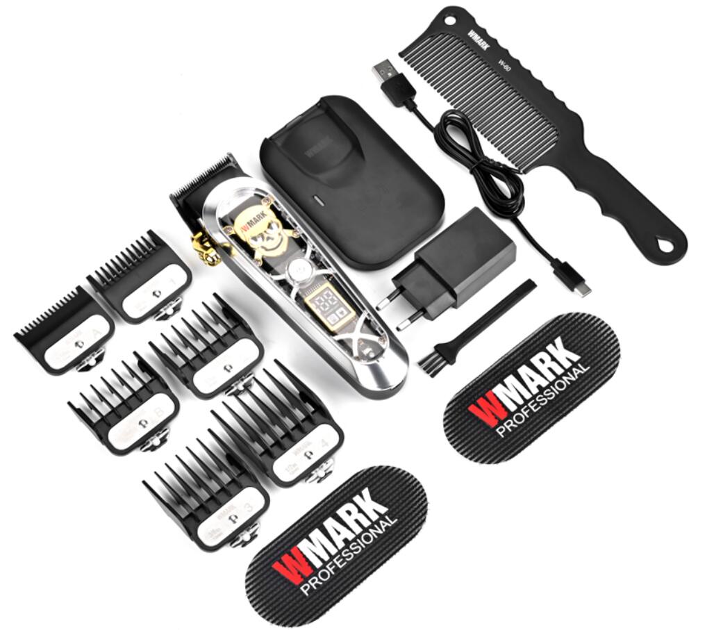 

WMARK NG-130 Беспроводная зарядка машинка для стрижки волос Высокоскоростная профессиональная аккумуляторная машинка для стрижки волос Type-C с подставкой для зарядки