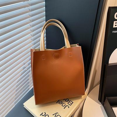 Sac à main simple sac fourre-tout populaire décontracté couleur unie sac à main grande capacité nouvelle tendance été mode