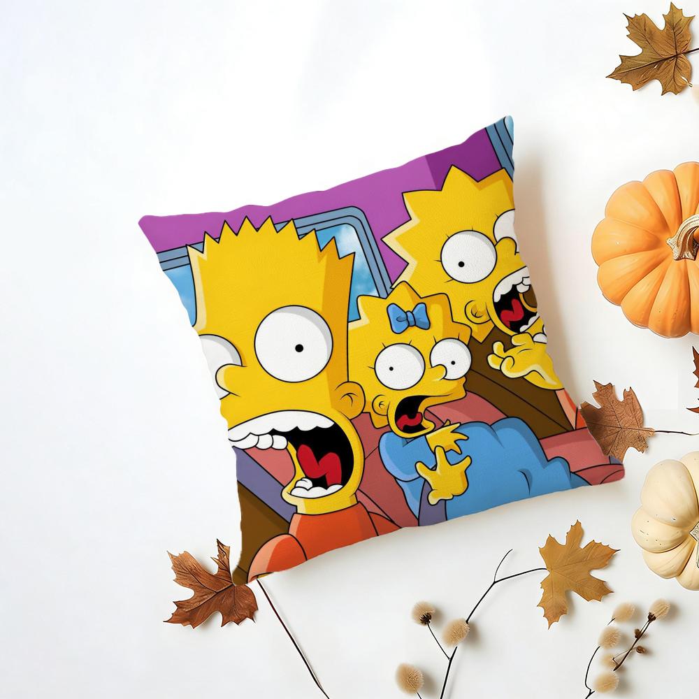 Simpsons La peliculaLos Cushion Cover Iceland Washable Linen Soft for Daily Sofa Bed Home Room Decor