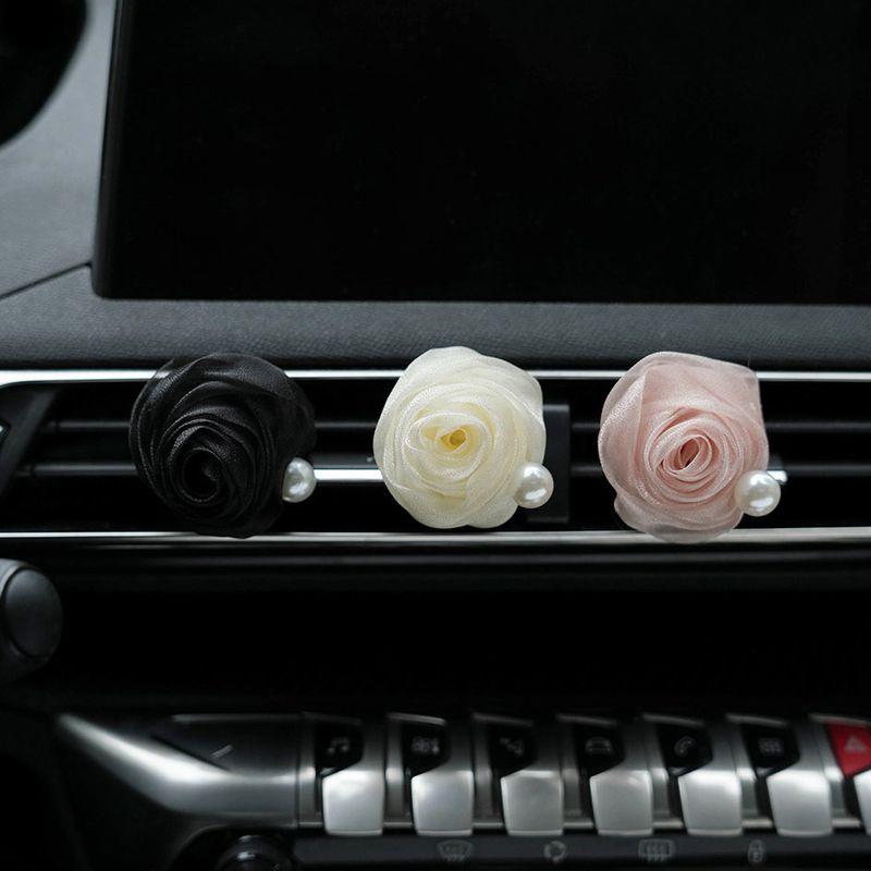 

Creative Ornaments Car Air Freshener Vent Decoration Car Interior Decoration Spring Figurine Car Air Conditioning Diffuser Stone 3 Mesh Roses