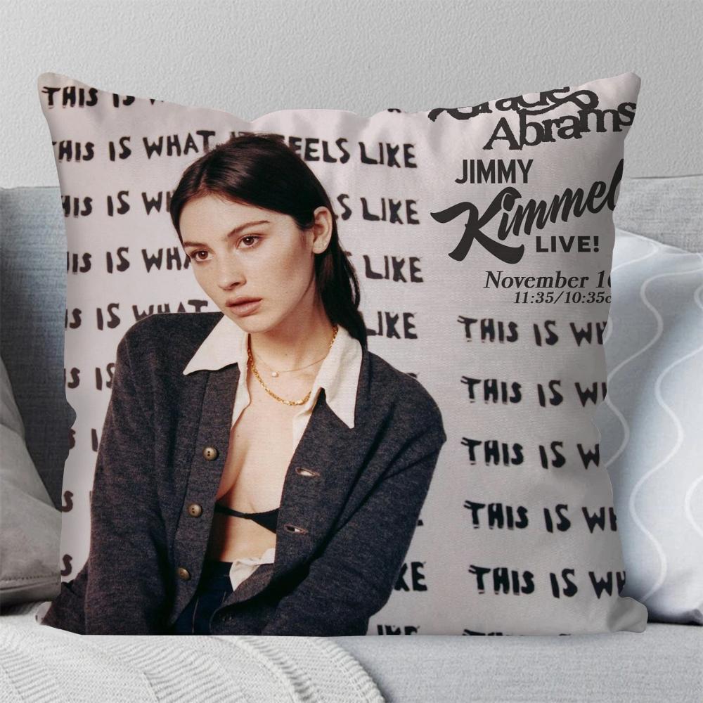 Singer Gracie Abrams Hot Music Pillow Case Square Pillow Bedroom Sofa Leisure Comfort CushionLiving Room Home Decoration 40X40