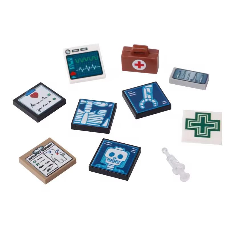 Scene Model Printing Accessories Building Blocks Dashboard Screen Keyboard Mouse Control Buttons Mini Compatible Brick Toy N08