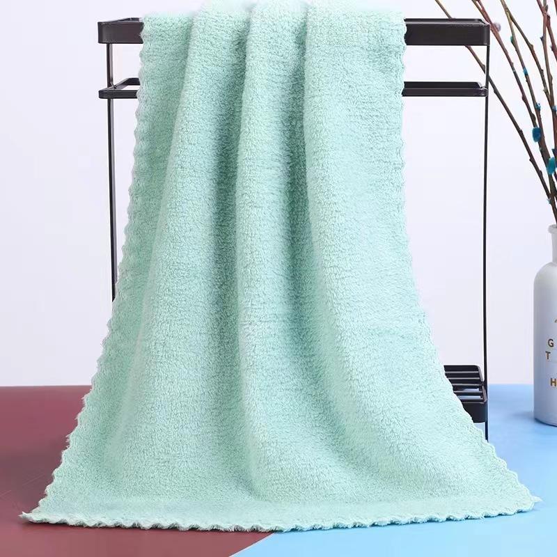Coral fleece towels absorb water and do not shed hair. Adult household face washing and dry hair towels 5 packs are soft and quick to dry without