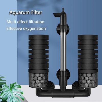 Schwarzer Aquariumfilter für Aquarium Luftpumpe Skimmer Biochemischer Schwammfilter Aquarium Biofilter Filtro Aquario