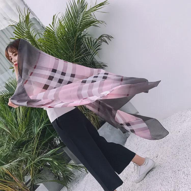 Women's High-Quality Satin Silk Scarf with Printed Design – Versatile for Beach Towel, Sun Protection, or Shawl.