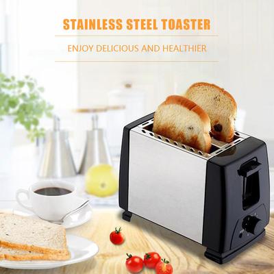 Grille-pain double face 2 tranches en acier inoxydable, mini grille-pain pour petit-déjeuner, fentes larges, 6 réglages de toast, appareils de cuisine