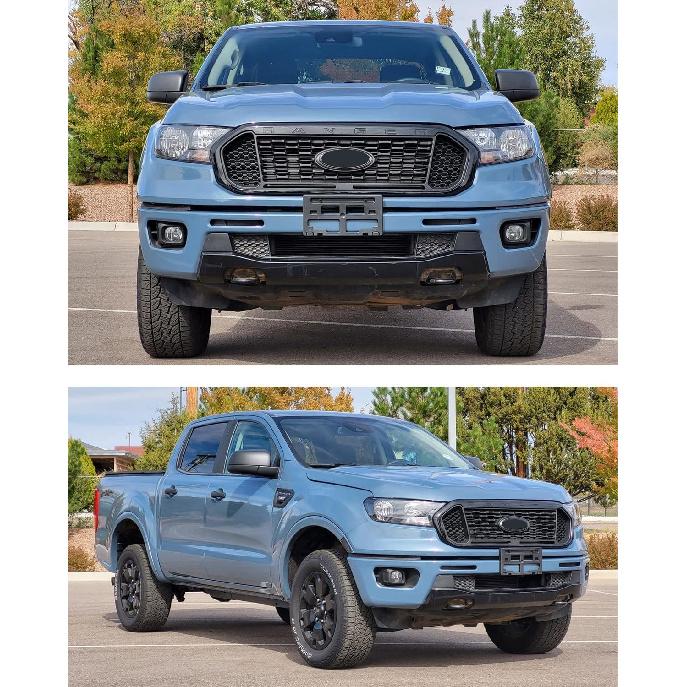 Front License Plate Frame for Ford Ranger 2019 2020 2021 2022 2023 NO Drill Front Bumper License Plate Holder Mounting Bracket Replace # KB3Z17A385A