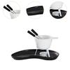 Fondue Pot Cookware Butter Warmer Set Ceramic Fondue Mug Cheese Serving Fondue for Party Date Night Dinner Birthday Wedding