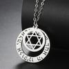 My Shape Hebrew Prayer Necklaces Shema Israel Blessing Stainless Steel Pendant Necklace Star of David Je Jewelry Wholesale