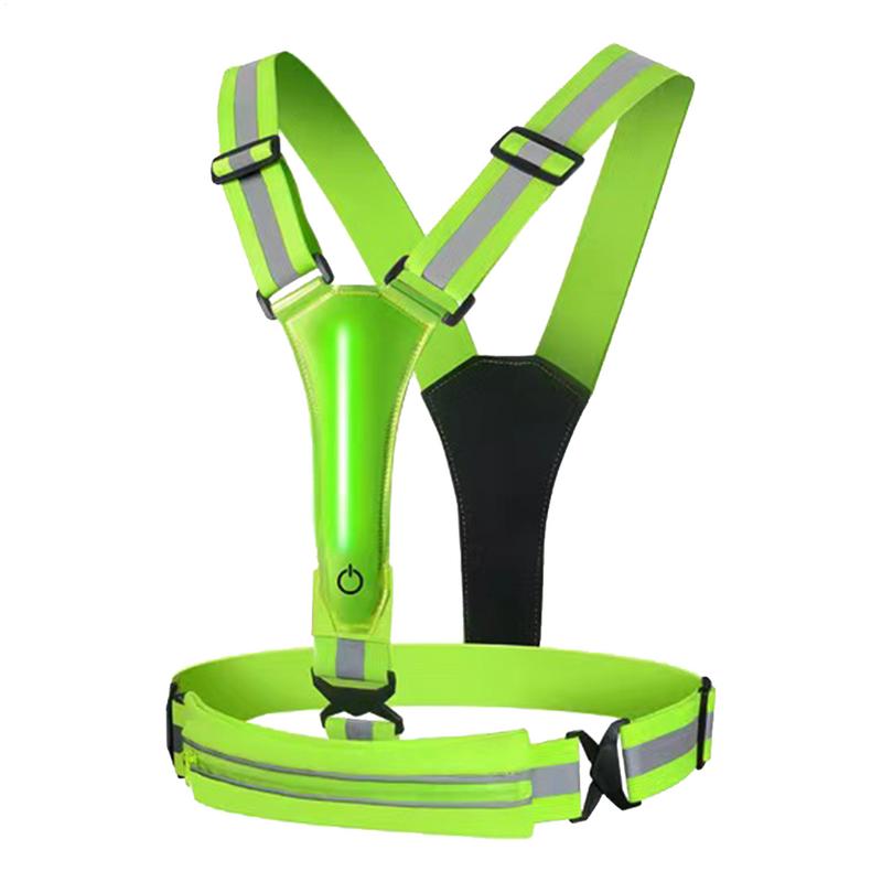

Light Up Vest Adjustable Reflective Vest For Walking Portable LED Reflective Vest Running Gear Running Vest For Men Women belgium