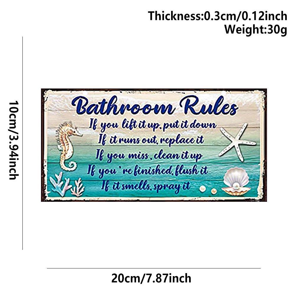 

Деревянная табличка с правилами посещения ванной комнаты на тему пляжной вечеринки 20*10*0.3cm