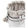 Pinko Logo Crystal Inlaid Woven Rope Commuter Casual Fashion Bucket Bag Women Handbags Silver 105910-A291-ZZFN