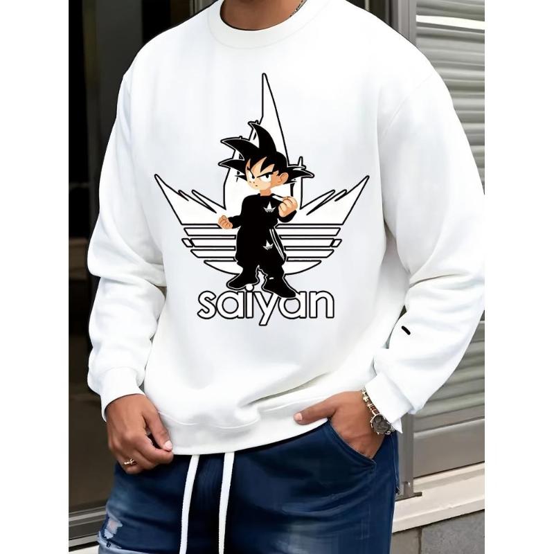 

Dragon Ball Slim Fit Crew Neck Sweatshirt, Mesh Underarm Panels, Breathable Gym & Post-Workout S
