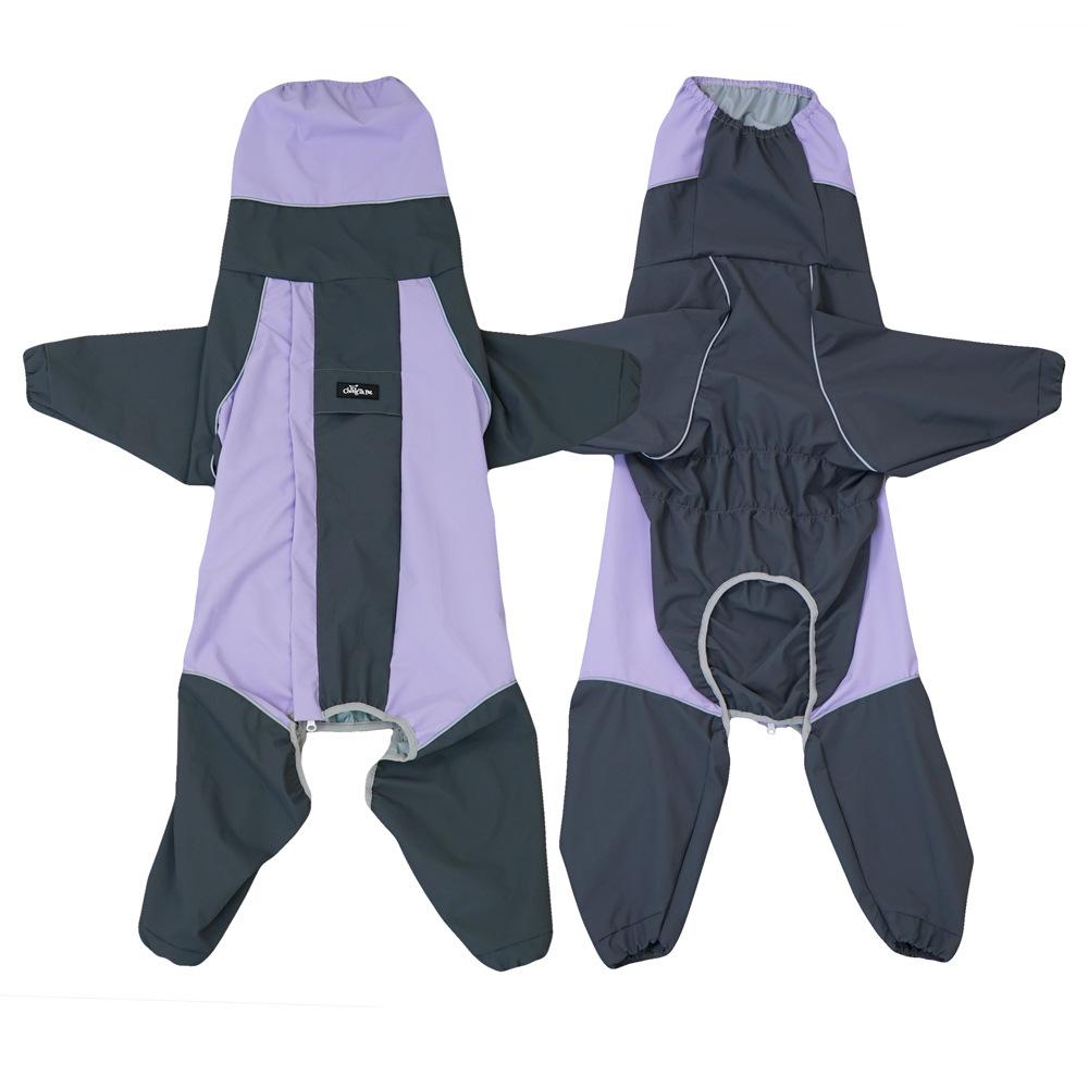 Dog Raincoat Full-Body Four-Legged Hooded Waterproof Rainwear for Golden Retrievers Labradors and Medium Large Dogs