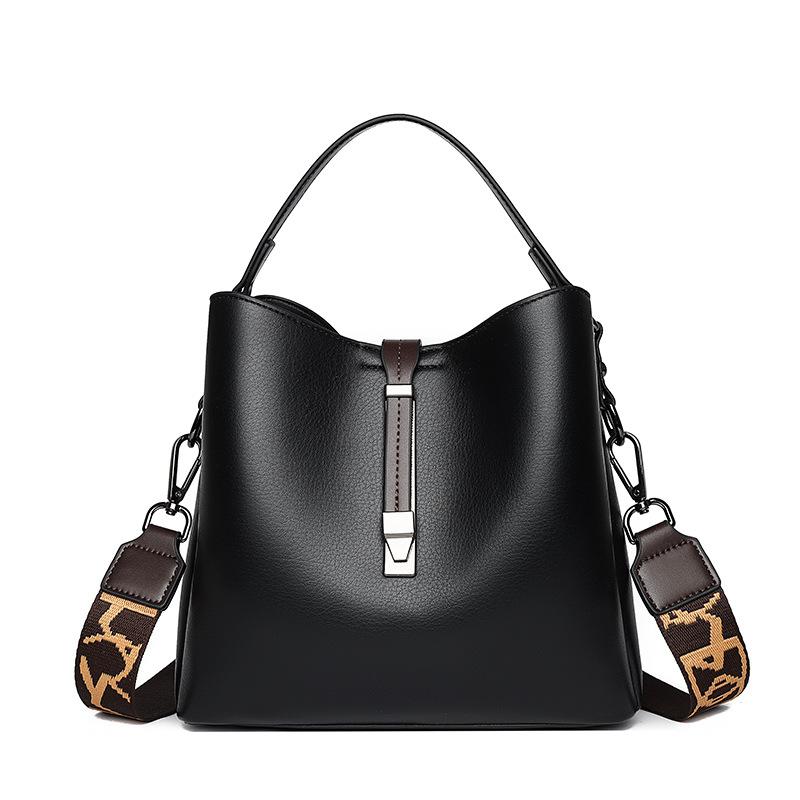 

Women s bag new fashionable versatile women s bucket bag large capacity shoulder messenger handbag bag чёрный