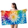 Creative Painting digital-printed polyester Superfine fiber double-sided fleece Beach vacation bath towel, beach towel