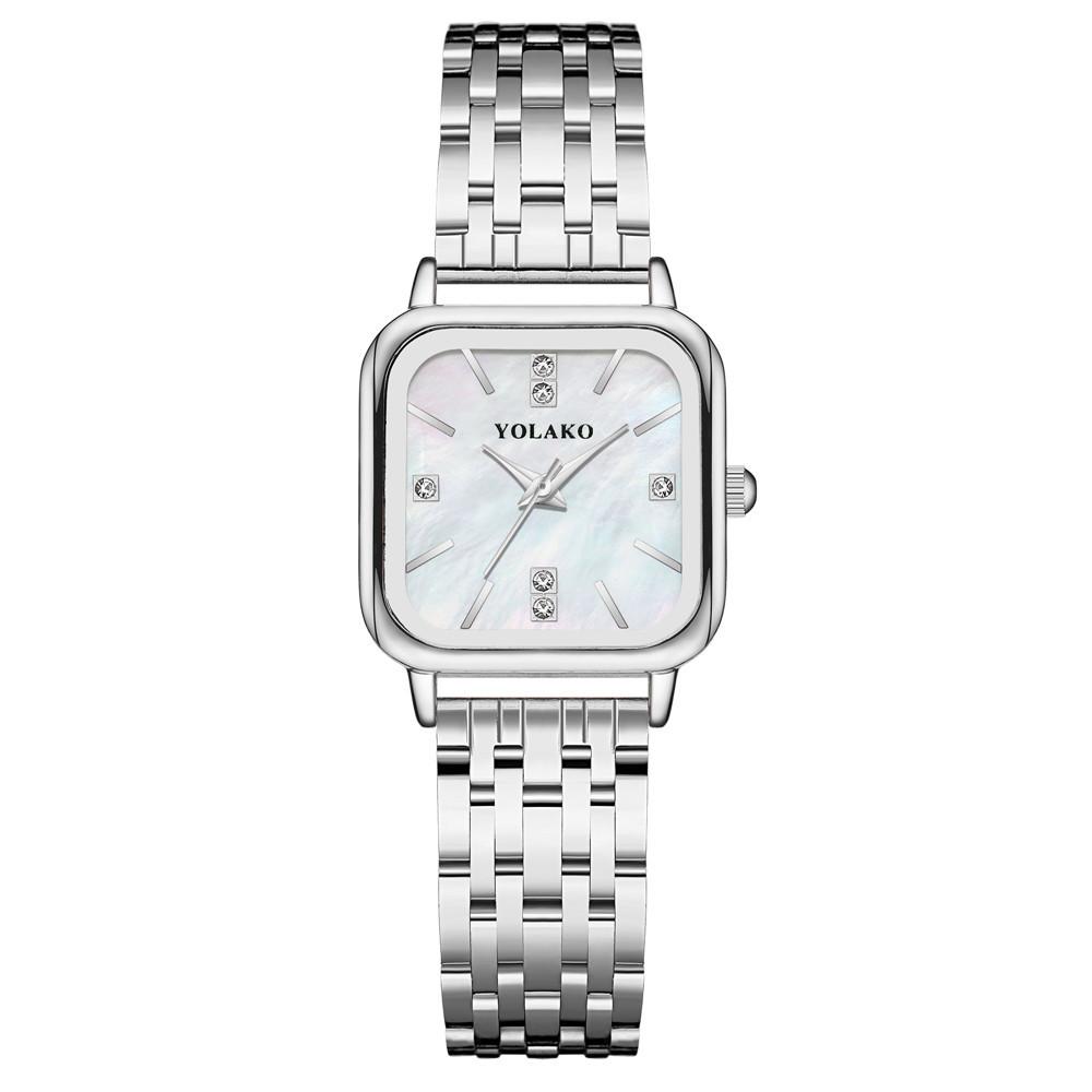 Women Square Rhinestone Inlaid Watch Female Quartz Wristwatches