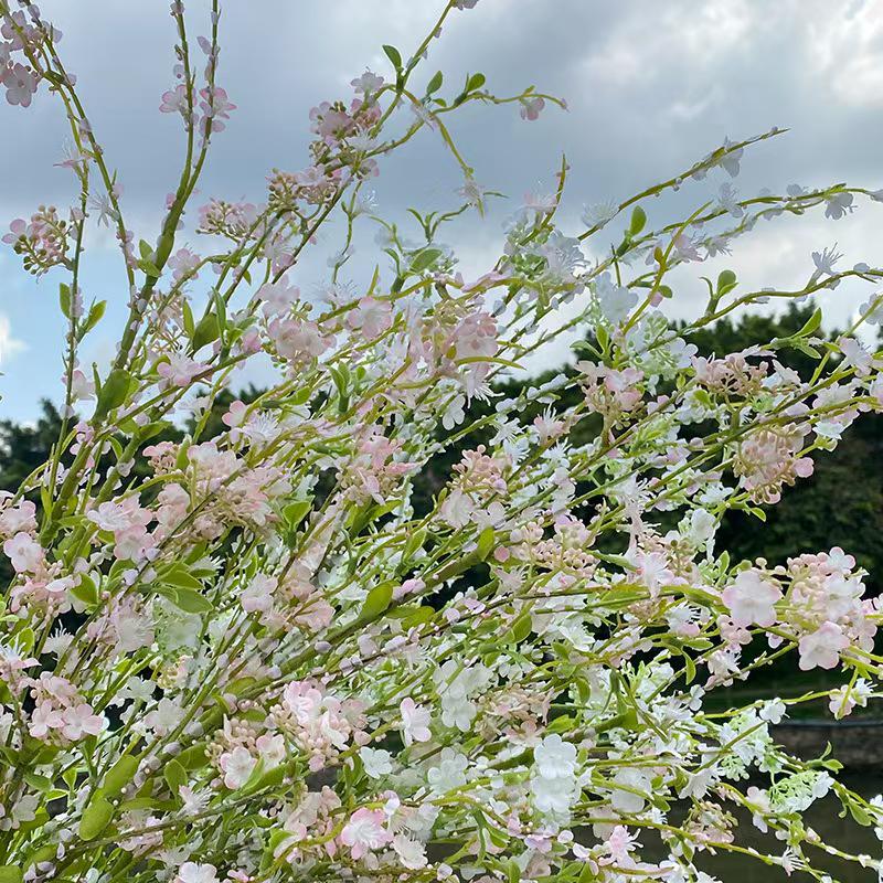

Искусственные мелкие цветы Снежная ива для домашнего и свадебного декора розовый