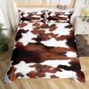 Cowhide Sunflower Duvet Cover Western Farm Animal Skin Bedding Set Microfiber Cow Fur Comforter Cover Twin For Boys Girls Room