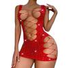Sexy women hollowed out hip wrap skirt with Dress mesh rhinestones Y2K costume party club dress slim fit cross backless Dresses