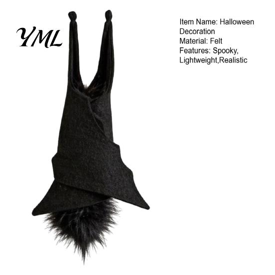 Realistic Bat for Photo Booths Halloween Decorations, Felt Hanging Bats, Spooky Flying Props Durable Decorations Haunted House Party, Indoor