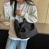 Borsa a Tote in Tela di Grande Capacità per Donna, Borsa a Spalla Casual con Manico in Pelle