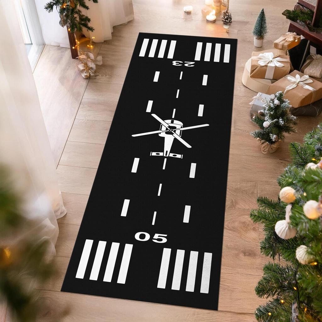 Race Circuit Runner Vloerkleed, Raceauto Vloerkleed, Circuit Vloerkleed voor Jongenskamer, Kinder Speelmat, Start-Finish Vloerkleed, Antislip Raceauto Vloerkleed