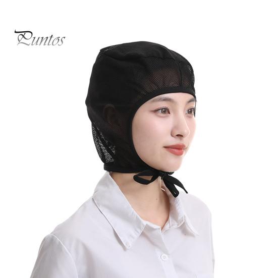 

Пылезащитный колпачок с ремнями, надежная посадка, унисекс, противоскользящая, регулируемая, дышащая, сетка, предотвращающая рост волос, рабочая шапка для фабрик и мастерских чёрный
